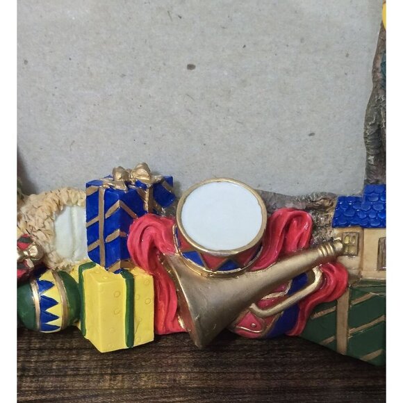 3D Christmas Teddy Bear Picture Frame With Festive Bow & Garland  4"x6" - Picture 4 of 8